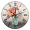 Designart 'French Cottage Bouquet I Mothers Farmhouse Wall Clock